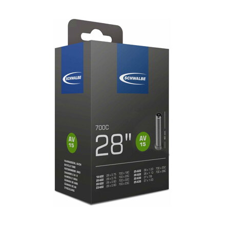 SCHWALBE Cámara de aire AV15 700x18/28C AV 40mm (18/28-622) 105g