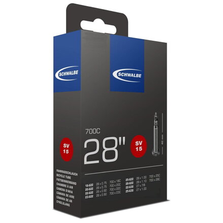 SCHWALBE Cámara de aire SV15 700x18/28C FV 40mm (18/28-622) 105g