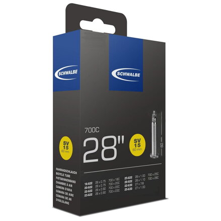 SCHWALBE Cámara de aire SV15 700x18/28C FV 60mm (18/28-622) 105g