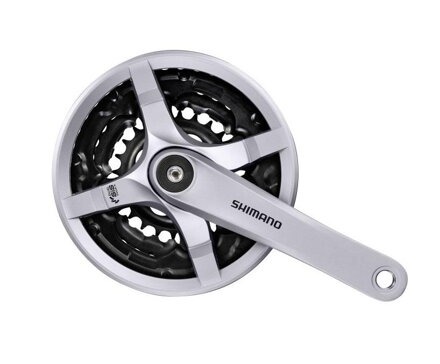 Centro SHIMANO FC-TY501 170mm 42/34/24z. 6/7/8-k. plata. con tapa cuadrada