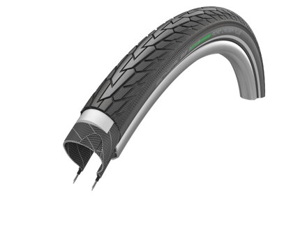 SCHWALBE Neumático ROAD CRUISER PLUS (37-622) 28x1.40 700x35C Active 50EPI PunctureGuard 715g Reflex Verde