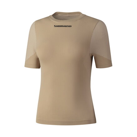 SHIMANO Camiseta mujer VERTEX SS BASE LAYER marrón pálido