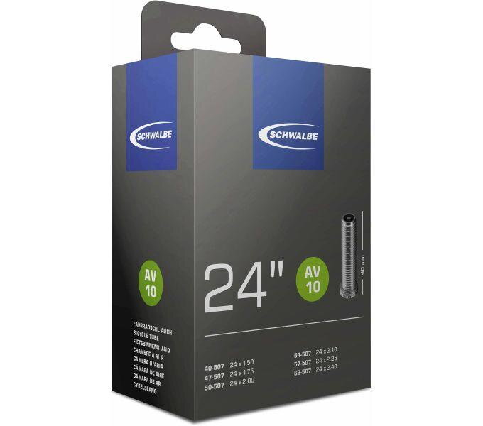 SCHWALBE Cámara de aire AV9 24x1 1/8/1.75 40mm (28/47-507/541) 130g