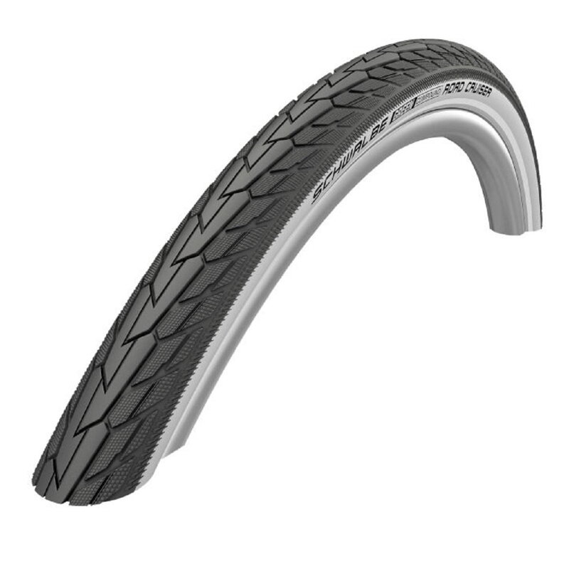 SCHWALBE Neumático ROAD CRUISER (37-622) 28x1.40 700x35C Active 50EPI K-Guard 625g Blanco lateral Verde