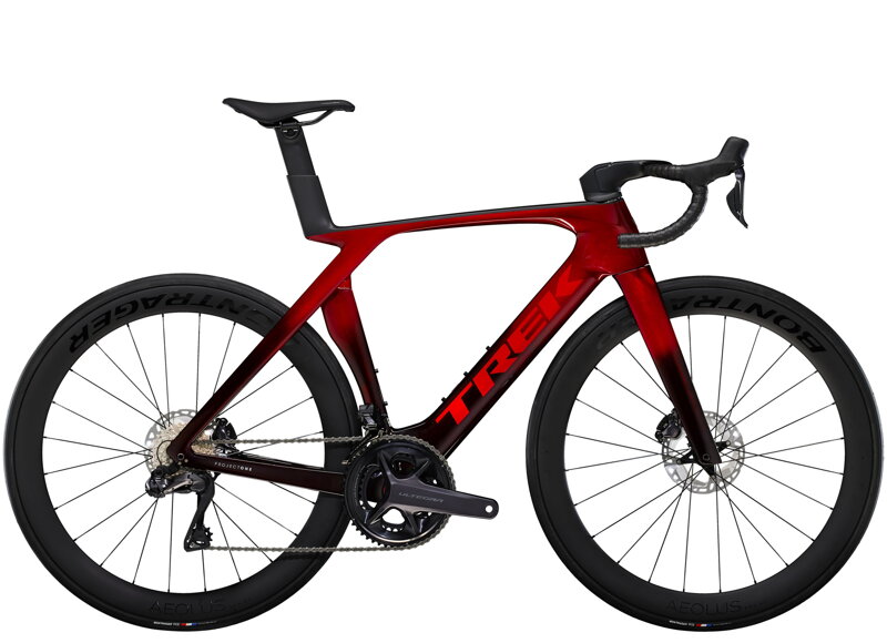 Trek Madone SLR 7 Gen 7: humo rojo metálico a humo rojo carbono