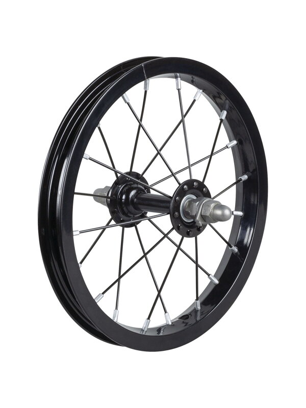 Rueda Trek Kickster con cable de 12 pulgadas - Negra