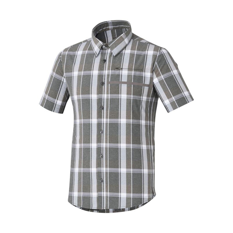 Camisa Transit Check SS gris-marrón