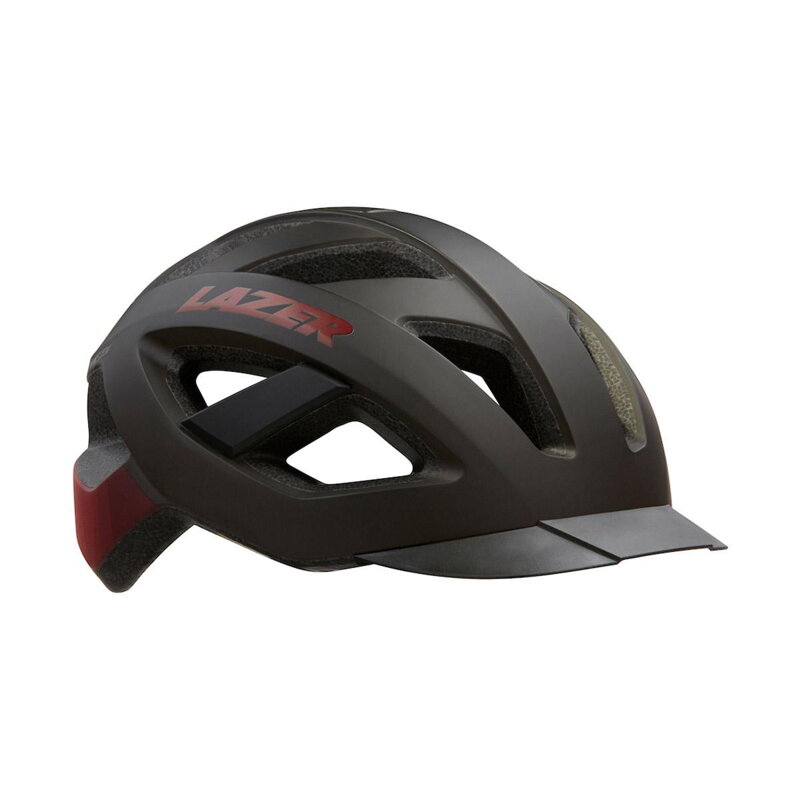 Casco CAMELEON negro mate/rojo